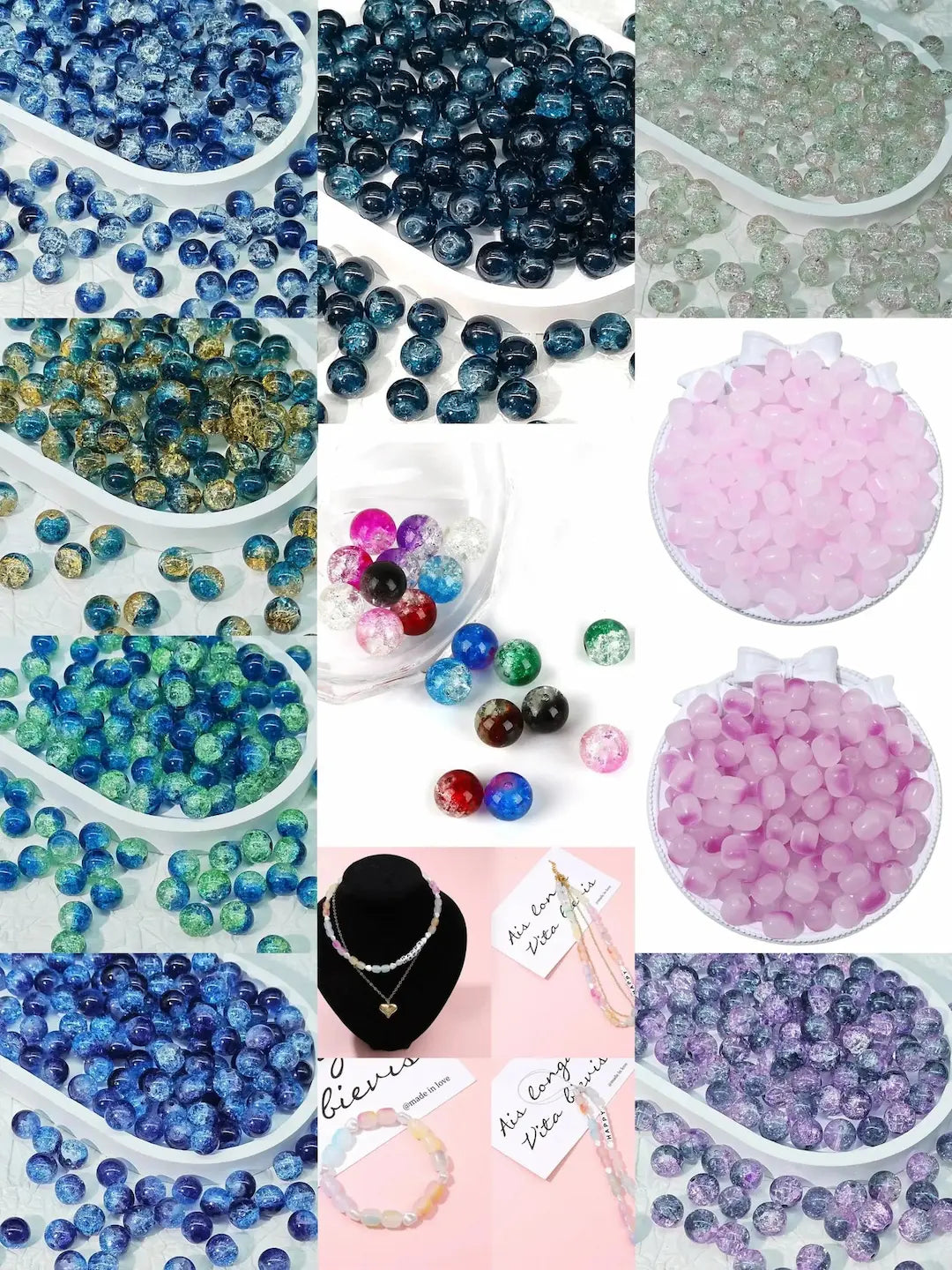 【Color Match+Letter Match】DIY Glass Beads Blind Bags for Bracelet - Open in live
