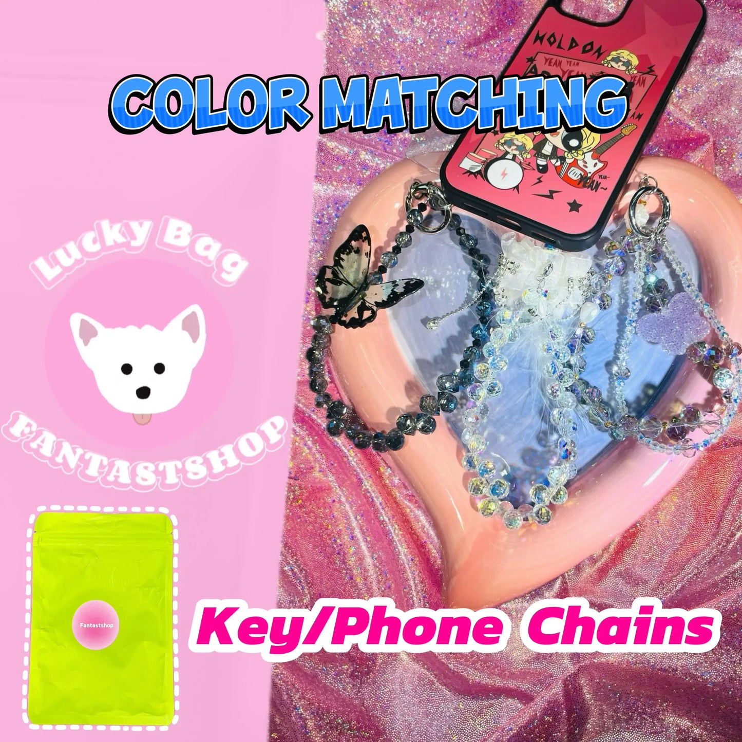 【COLOR MATCHING】Phone/Key Chain Blind Bag- Open in live