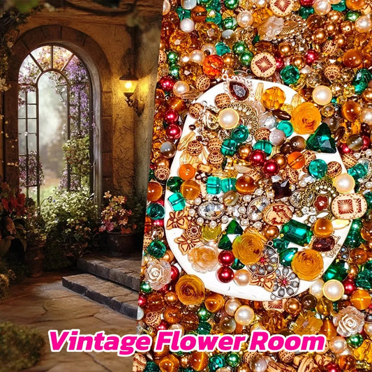 Vintage Flower Room for Key/Phone Chain/Bracelet/Hanging - Open in live
