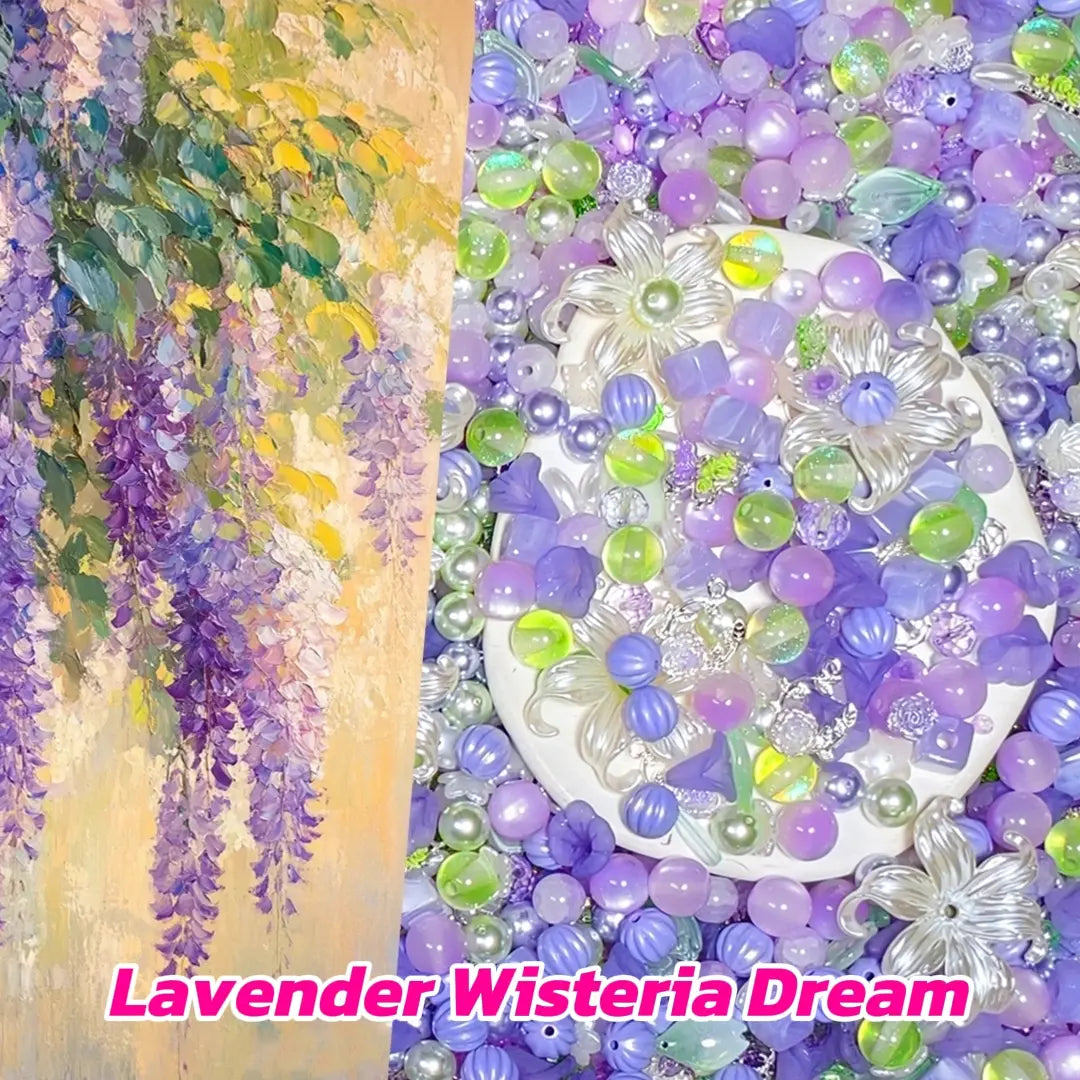 Lavender Wisteria Dream for Key/Phone Chain/Bracelet/Hanging - Open in live