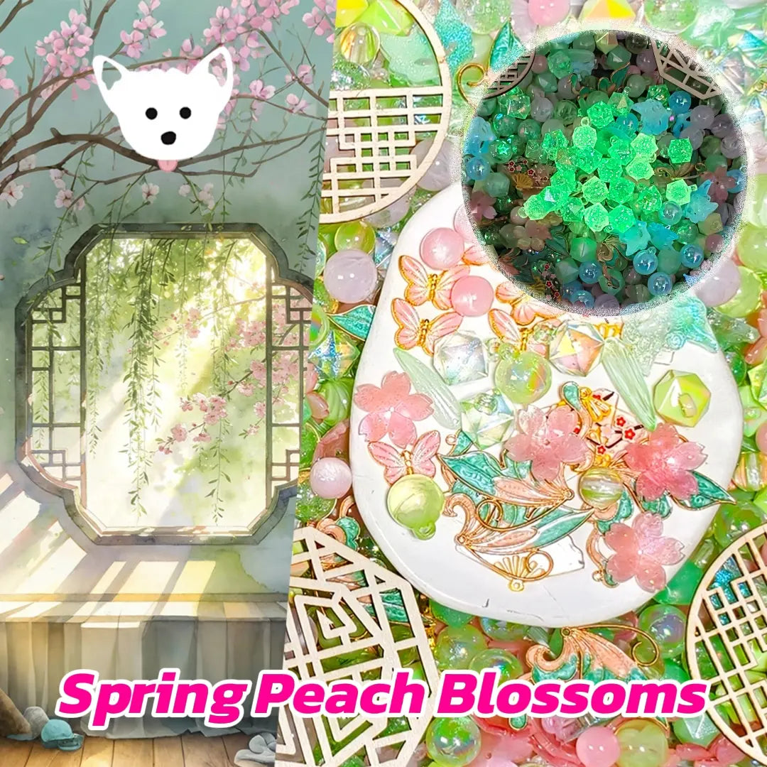 【New Arrival BOGO】【Glowing】Spring Peach Blossoms for Key/Phone Chain/Hanging - Open in live
