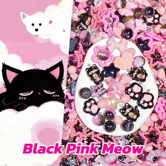【New Arrival BOGO】Black Pink Meow for Pen/Bracelet/Key/Phone Chain/Hanging - Open in live