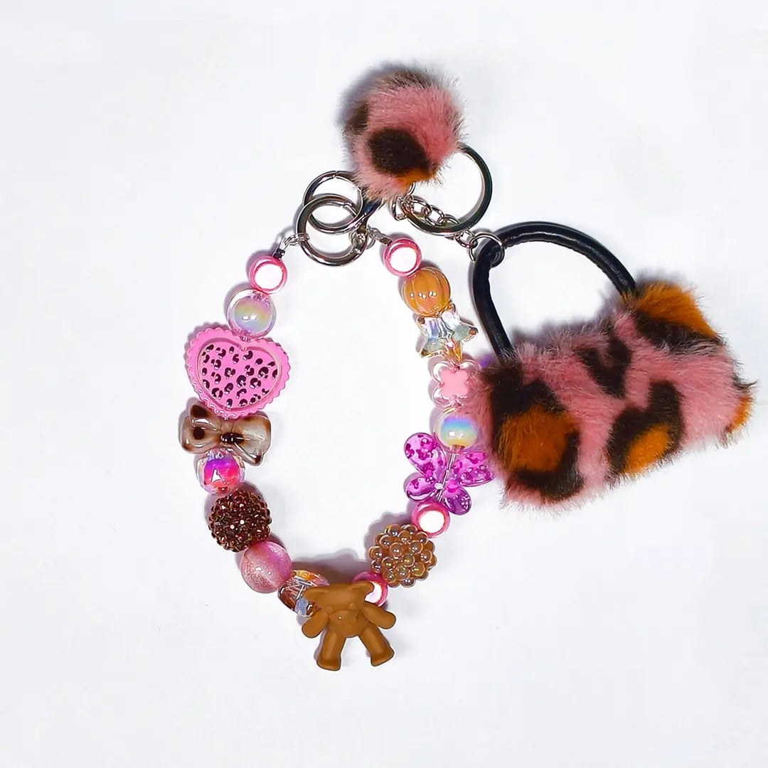 Pink Amber Leopard for Hanging/Pen- Open in live