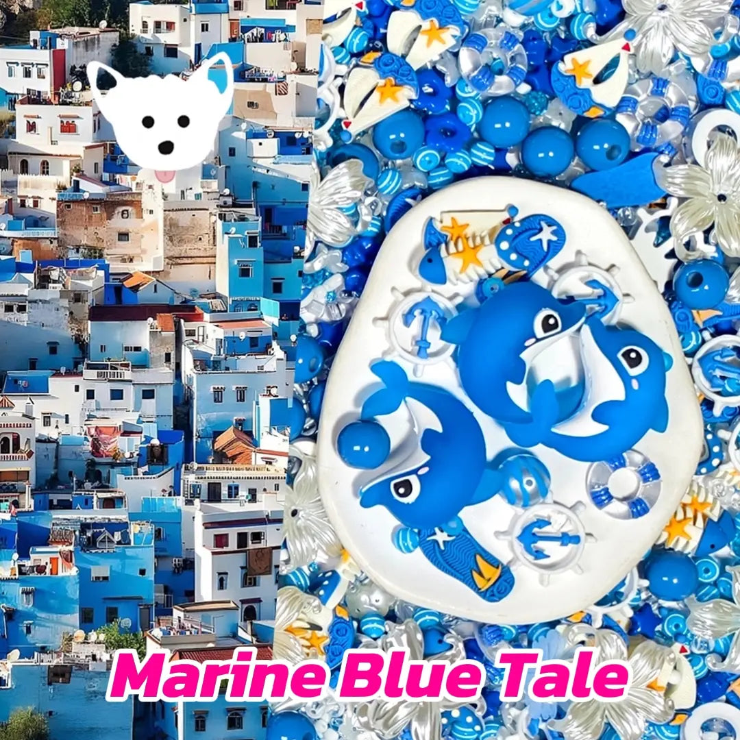 Marine Blue Tale  for Hanging/Phone Chain/Bracelet - Open in live