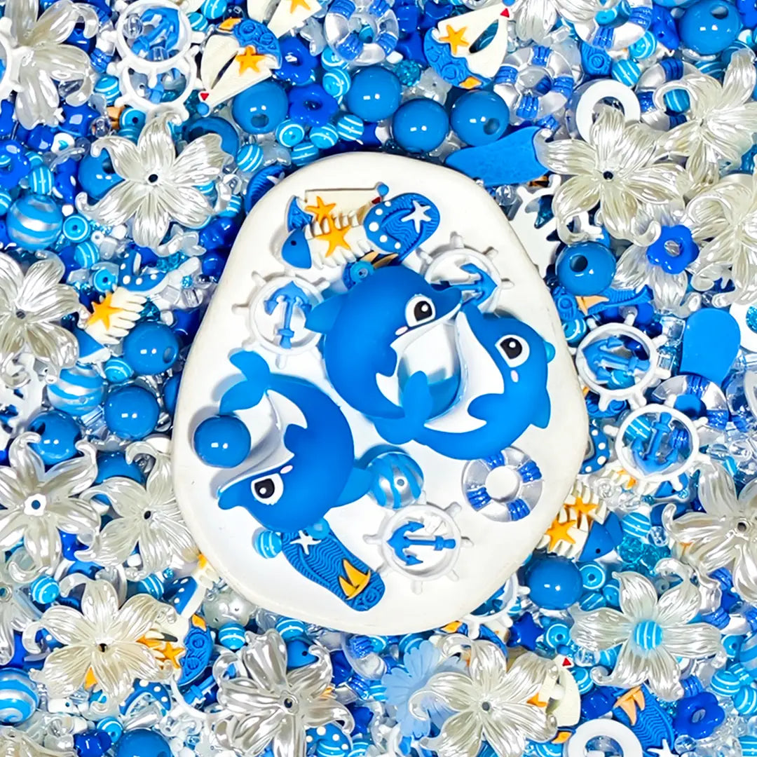 Marine Blue Tale  for Hanging/Phone Chain/Bracelet - Open in live