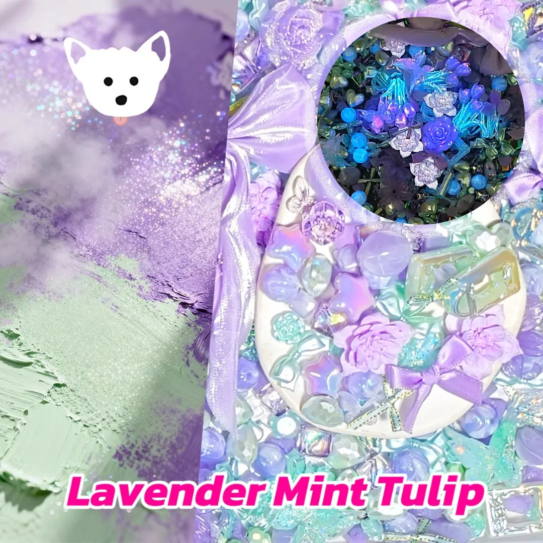 【New】【Glowing】Lavender Mint Tulip for Pen/Hanging - Open in live