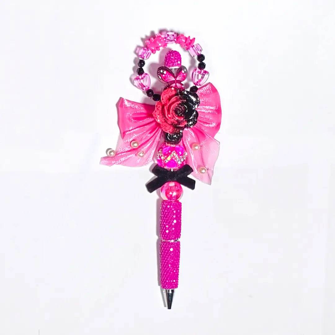 【New】【Glowing】Pink Noir Butterfly for Pen/Hanging/Bracelet - Open in live
