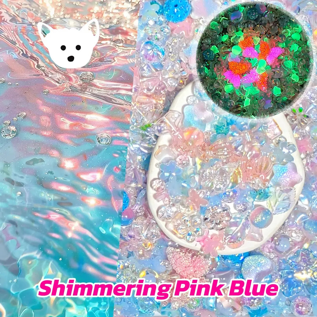 【New】【Glowing】Shimmering Pink Blue for Pen/Hanging/Bracelet - Open in live