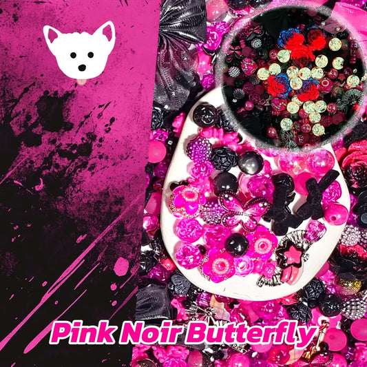 【New】【Glowing】Pink Noir Butterfly for Pen/Hanging/Bracelet - Open in live
