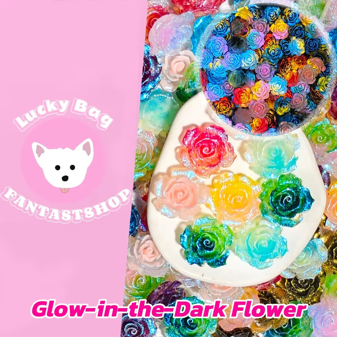 【Glowing】Glow-in-the-Dark Flower for Pen/Hanging/Bracelet - Open in live