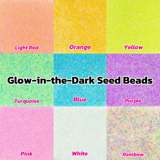【New Arrival】Glow-in-the-Dark Seed Beads for Necklace/Ring/Bracelet/Hanging - Open in live