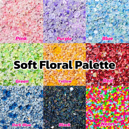 Soft Floral Palette for Pen/Bracelet/Nail Charm- Open in live