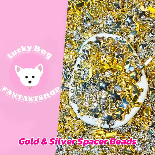 [New Arrival][FTS Mix Box] Gold&Silver Spacer Beads for Bracelet/Hanging- Open in live
