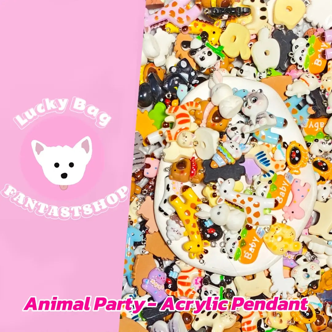 [New Arrival][FTS Mix Box] Animal Party - Acrylic Pendant  for Bracelet/Hanging - Open in live