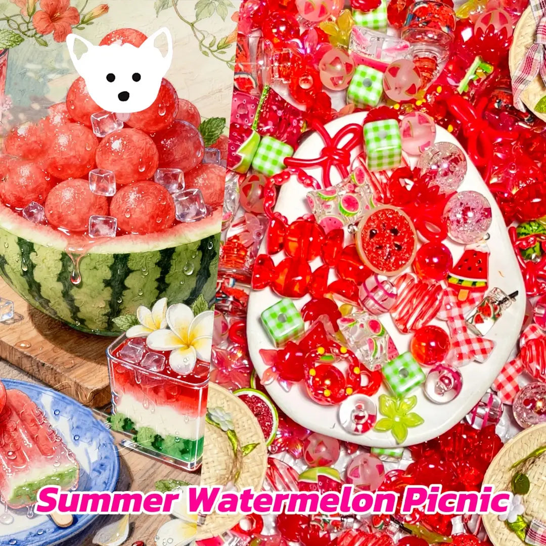 [New Arrival] Summer Watermelon Picnic for Bracelet/Hanging/Pen - Open in live