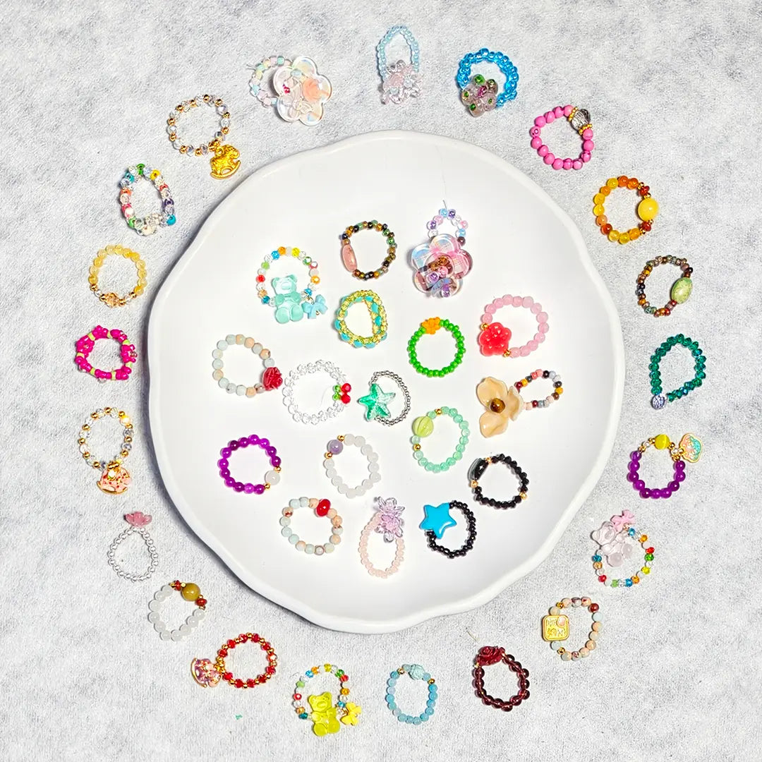 Seed Beads Ring - Open in live