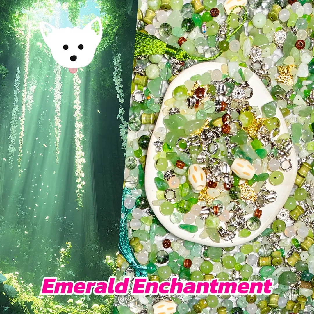 [New Arrival+1 Scoop][Crystal] Emerald Enchantment for Bracelet/Hanging - Open in live