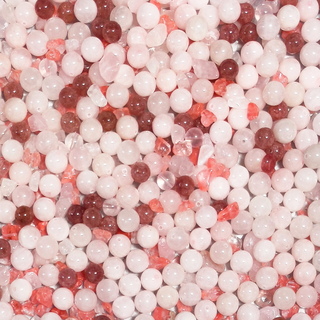 [New Arrival][FTS Mix Box] Crystal-Rose Quartz for Bracelet/Necklace- Open in live