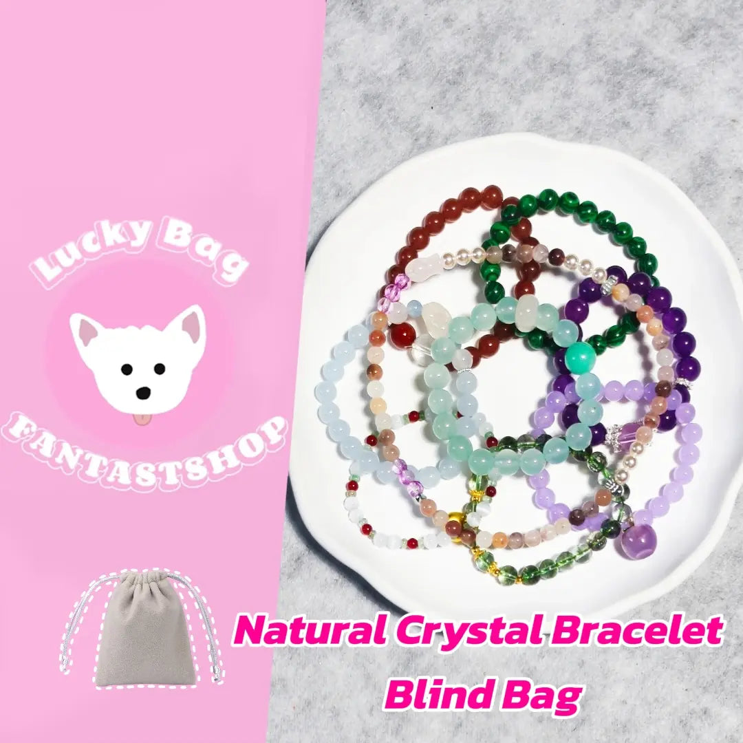 [New Arrival+10% Extra] Natural Crystal Bracelet Blind Bag - Open in live