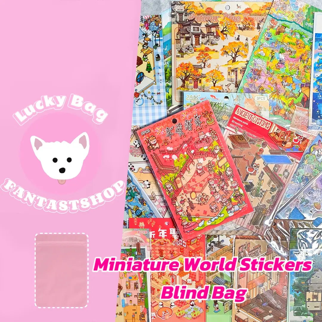 [New Arrival+10% Extra] Miniature World Stickers Blind Bag - Open in live