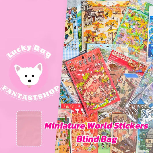 [New Arrival+10% Extra] Miniature World Stickers Blind Bag - Open in live