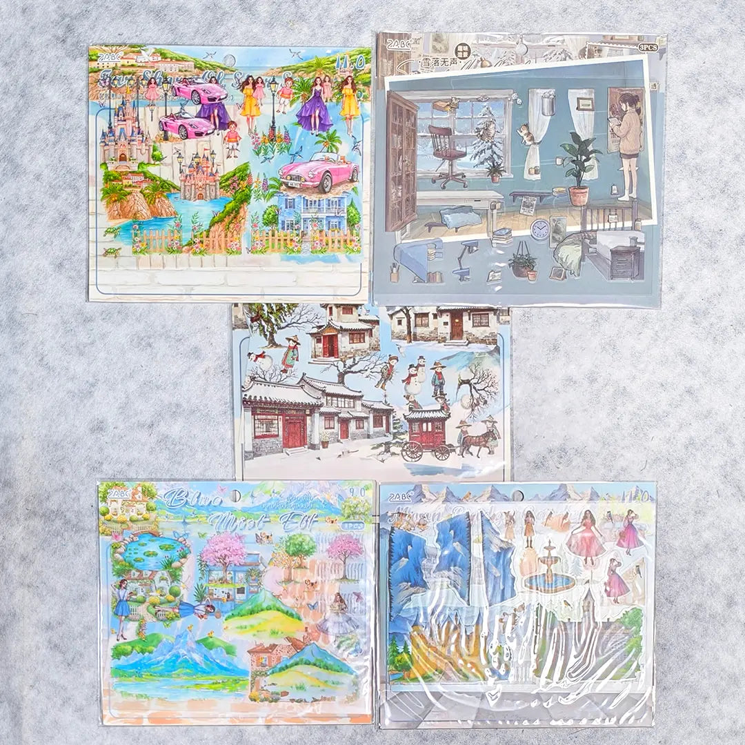 [New Arrival+10% Extra] Miniature World Stickers Blind Bag - Open in live