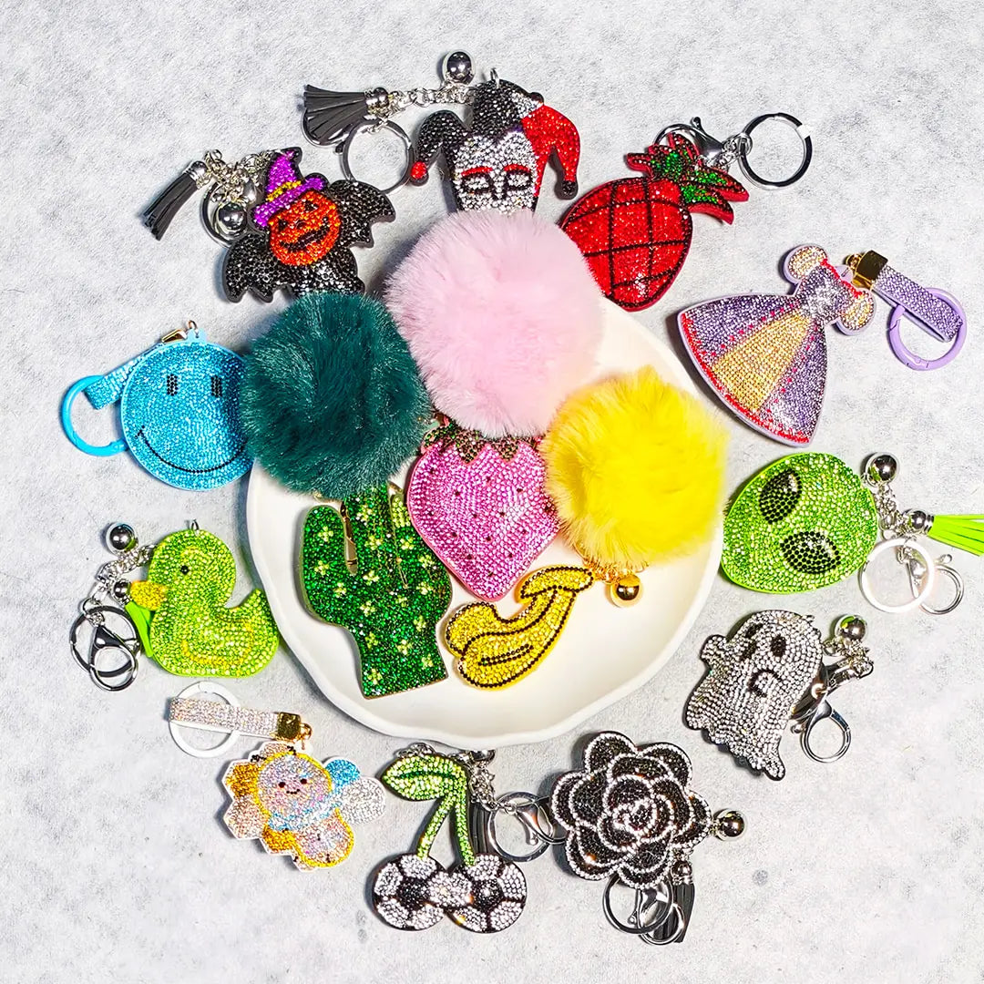 [New Arrival+10% Extra] Rhinestone Keychain Blind Bag - Open in live