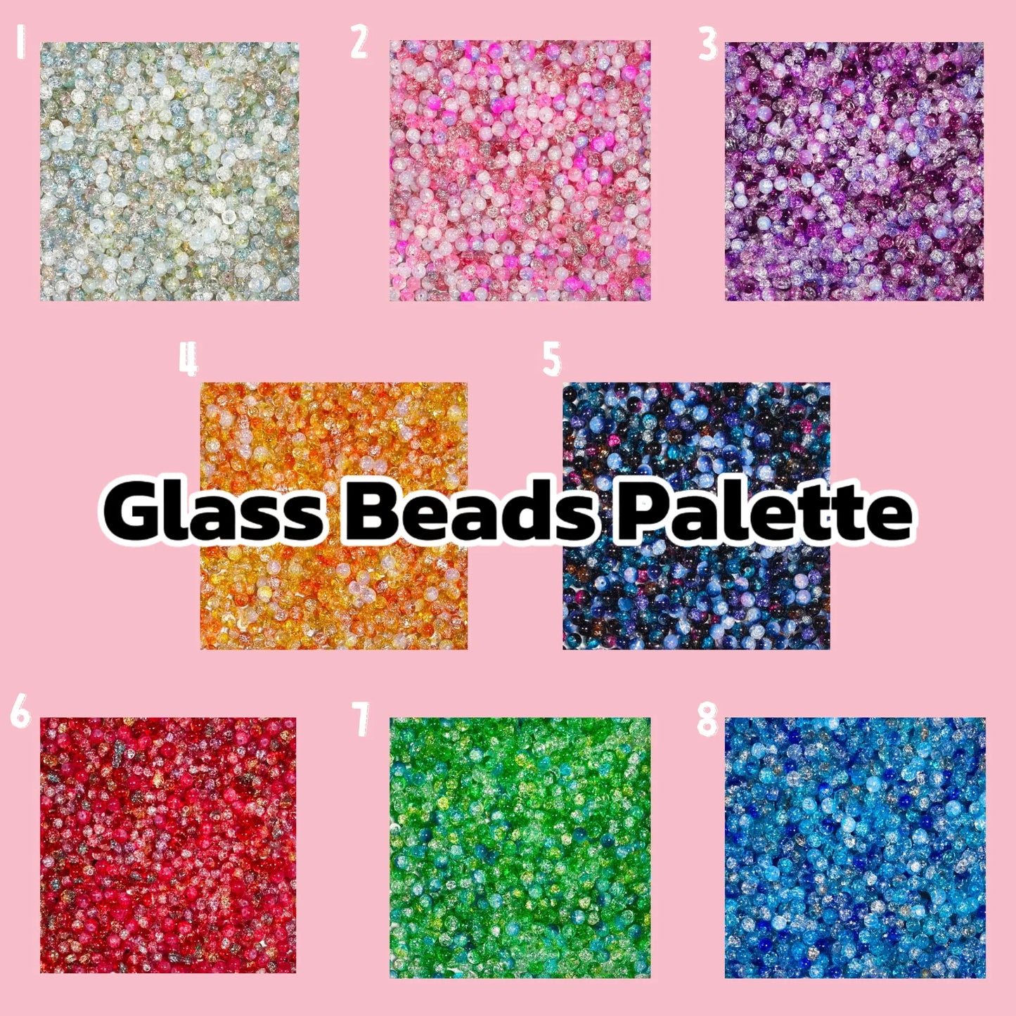 [New Arrival][FTS Mix Box] Glass Beads Palette for Bracelet/Necklace/Hanging - Open in live