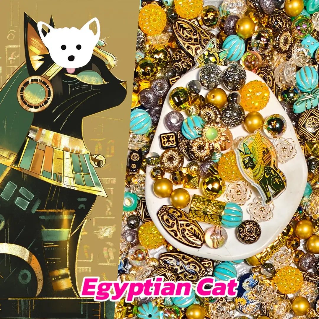 [New Arrival+1 Scoop] Egyptian Cat for Hanging/Pen - Open in live