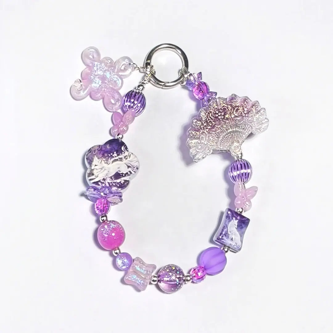 [New Arrival+1 Scoop] Wisteria Nine-Tailed Fox for Hanging/Pen - Open in live
