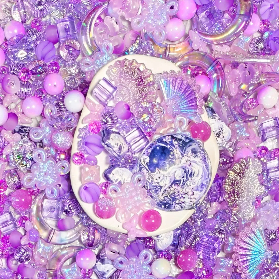 [New Arrival+1 Scoop] Wisteria Nine-Tailed Fox for Hanging/Pen - Open in live
