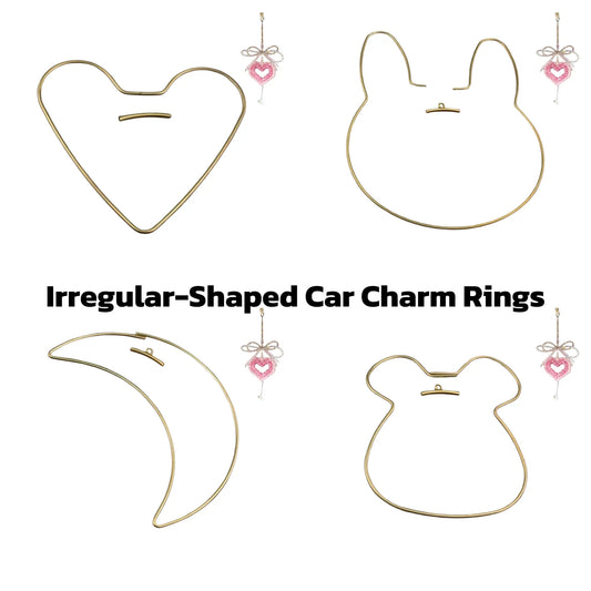 【Offline-Packing】Irregular-Shaped Car Charm Rings for Car Hanging/Hanging