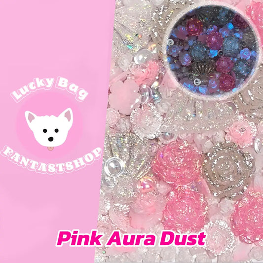 [New Arrival+1 Scoop] Pink Aura Dust for Nail Decor/Pen/Pen Bead/Keychain/Sticker Decor - Open in live