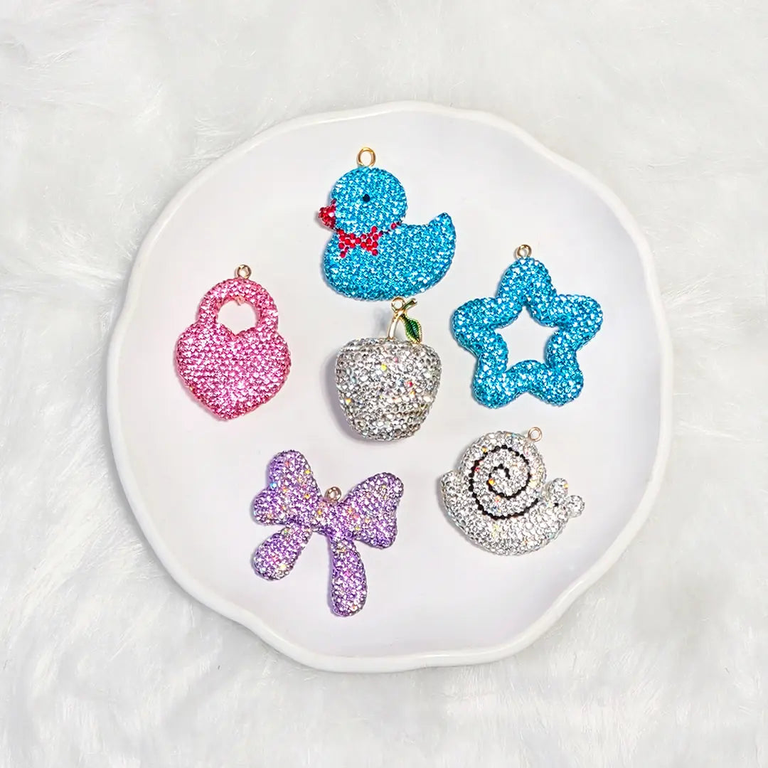 [New Arrival+10% Extra]  Clay Rhinestone Keychains Blind Bag - Open in live