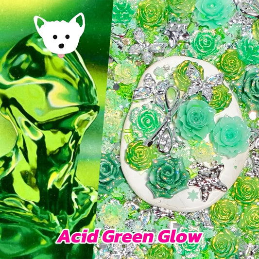 [New] Acid Green Glow for Bracelet/Keychain/Pen/nail/pen bead/sticker decoration - Open in live