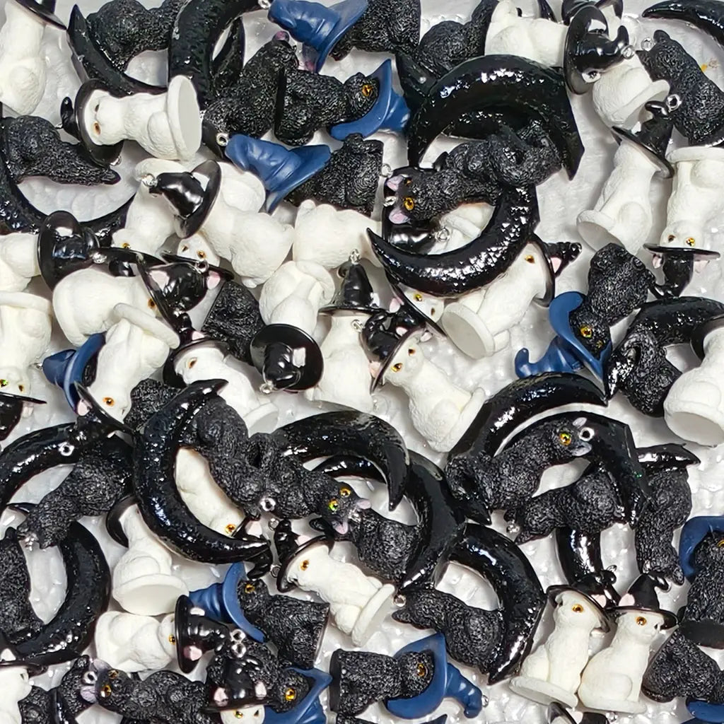 [New Arrival] Spooky Magic Kitty pendants - Open in live