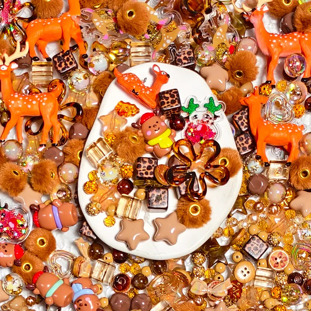 [New Arrival+2 Scoops] Christmas Fawn for Bracelet/Phone Chain/Pen - Open in live