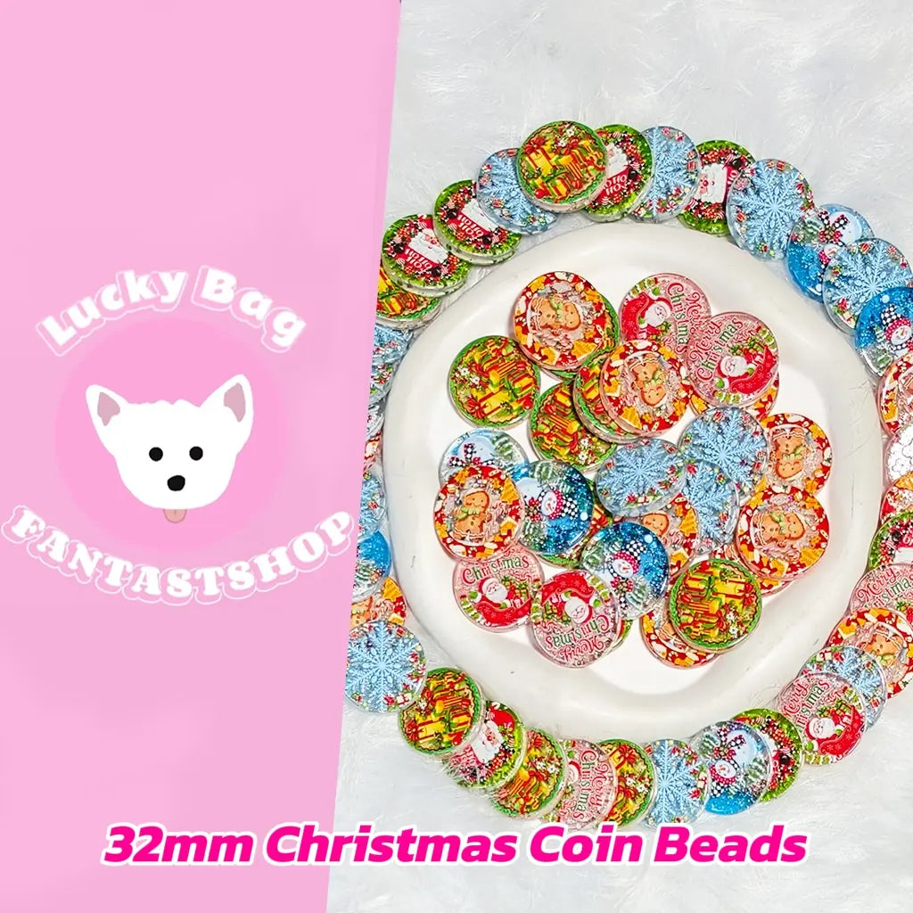 [New Arrival] 32mm Christmas Coin Beads for Pen - Open in live