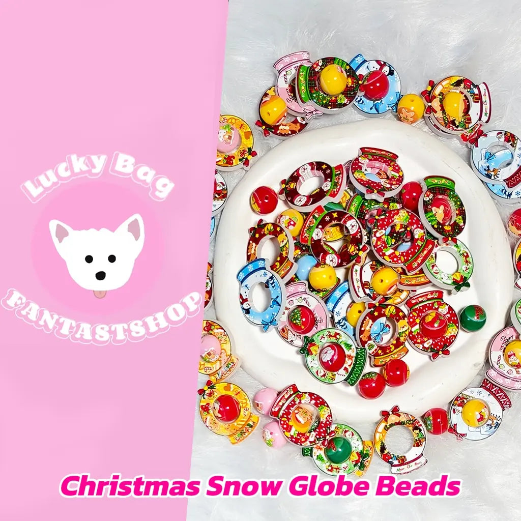 [New Arrival] Christmas Snow Globe Beads - Open in live