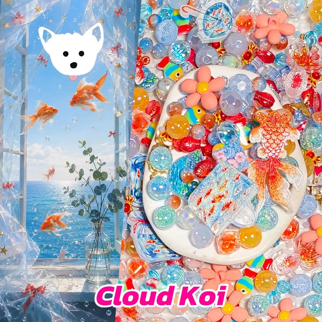 [New Arrival +2 Scoops] Cloud Koi for Bracelet/Hanging/Phone Chain - Open in live