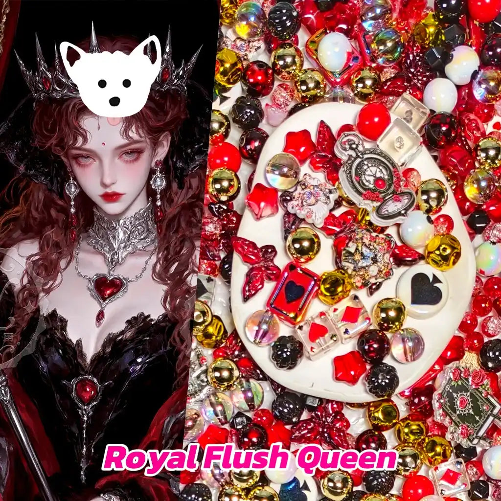 [New Arrival +2 Scoops] Royal Flush Queen for Bracelet/Hanging/Phone Chain/Pen - Open in live