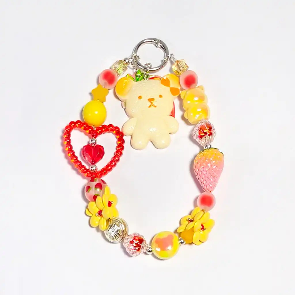 [New Arrival +2 Scoops] Heart Berry Bear for Bracelet/Hanging/Phone Chain/Pen - Open in live
