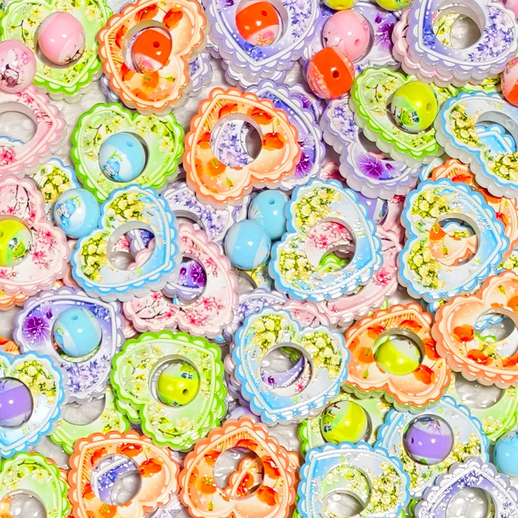 [New Arrival] Floral Heart Beads for Pen - Open in live