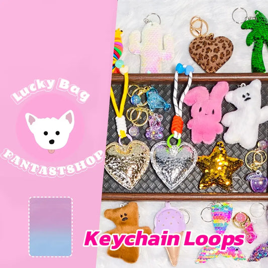[Renew +10% Extra] Keychain Loops Blind Bag for Keychain/Phone chain- Open in live