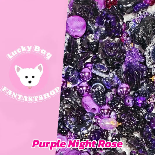 [New Arrival+1 Scoop] Purple Night Rose for Phone Chain/Hanging/Pen - Open in live