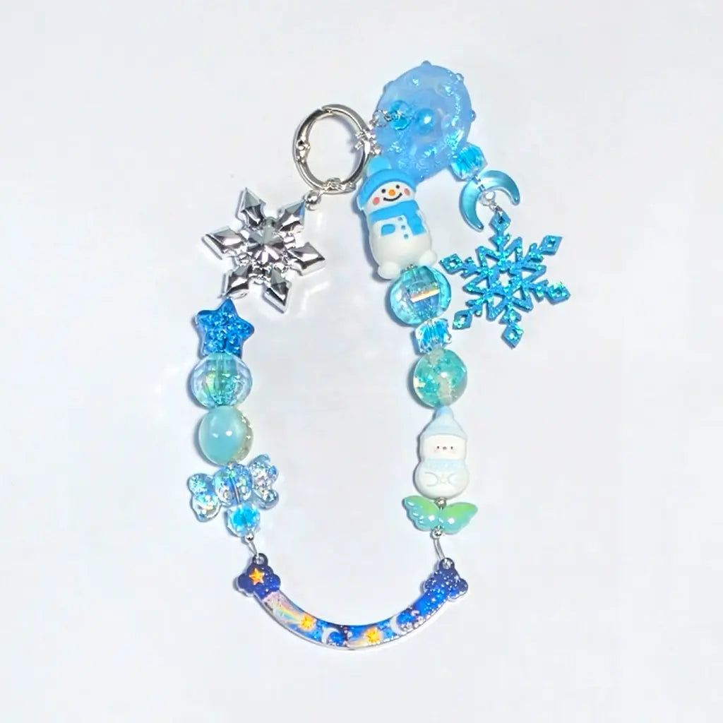 [New Arrival+2 Scoops] Snowy Wonderland for Bracelet/Hanging/Phone Chain - Open in live