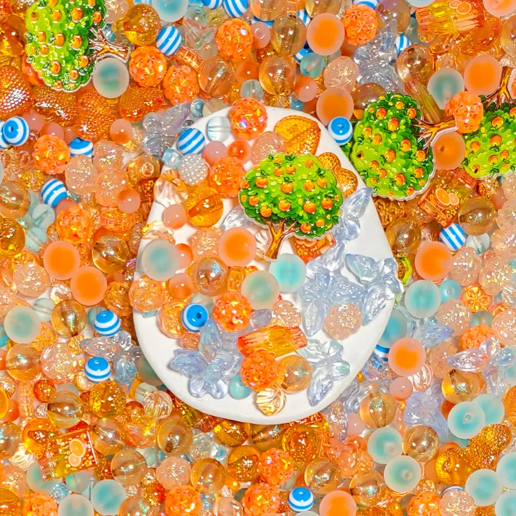 [New Arrival+2 Scoops] Orange Fall Azure for Bracelet/Hanging/Phone Chain - Open in live