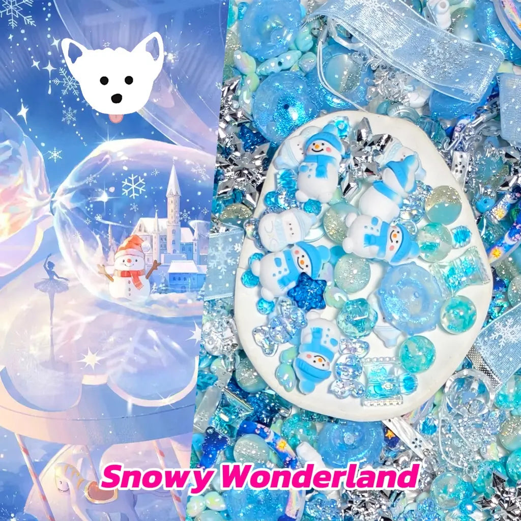 [New Arrival+2 Scoops] Snowy Wonderland for Bracelet/Hanging/Phone Chain - Open in live