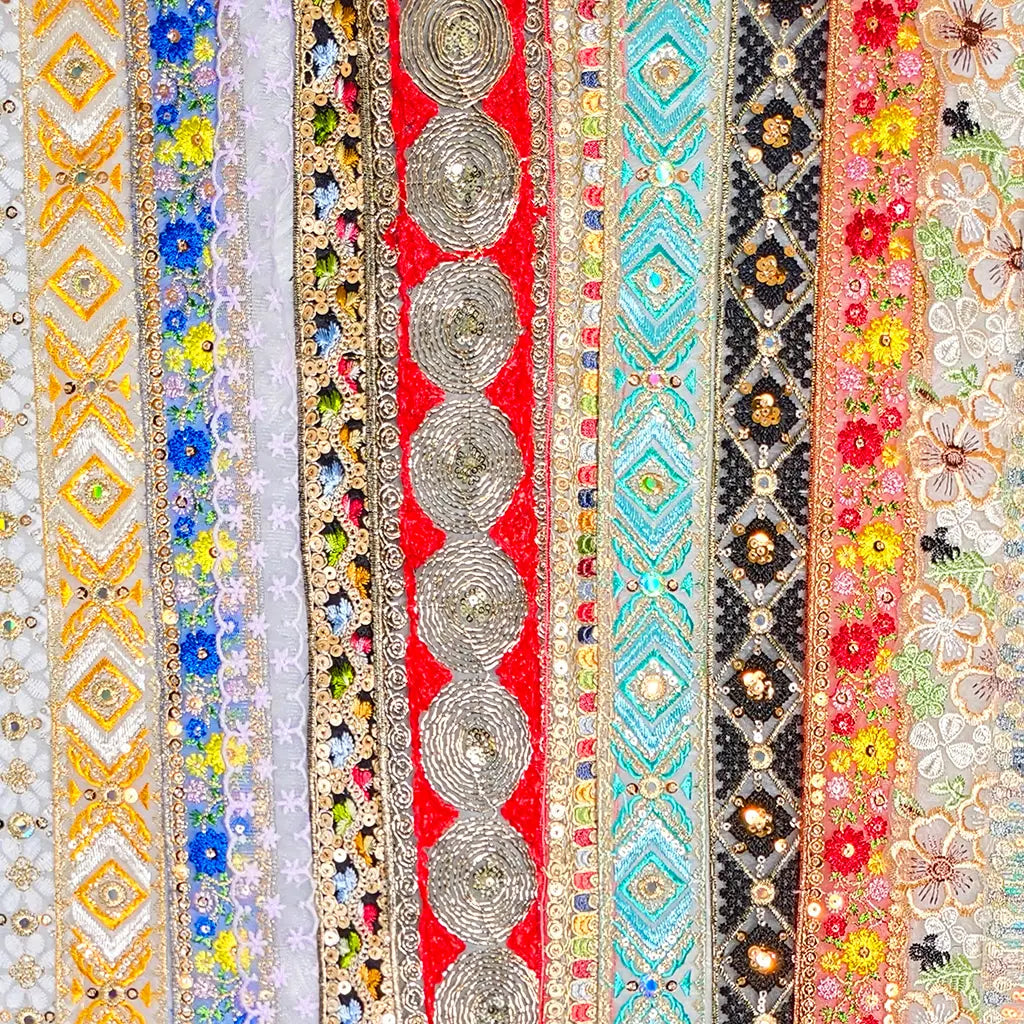 [New Arrival+10% Extra] Embroidered Lace Trim Blind Bag for Dress/DIY Crafts/Home Dector - Open in live
