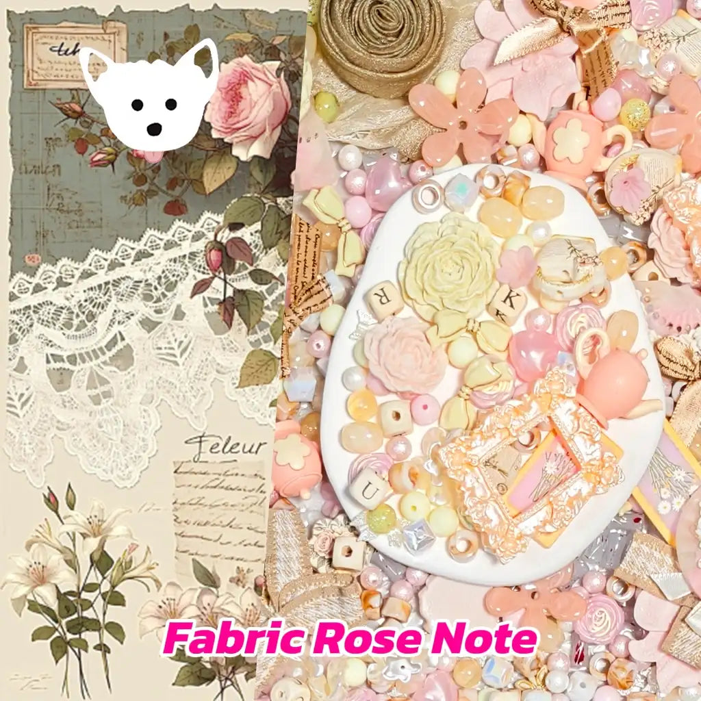 [New Arrival +2 Scoops] Fabric Rose Note for Bracelet/Hanging/Pen - Open in live